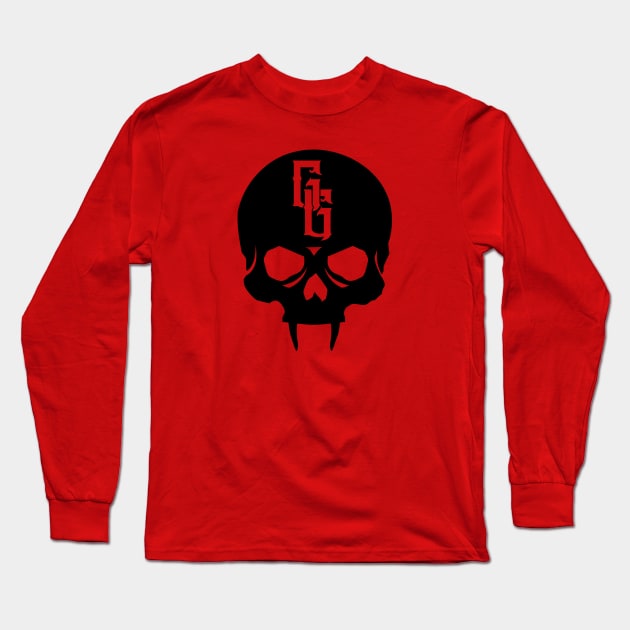 Gehenna Gaming Skull (Black) Long Sleeve T-Shirt by highcouncil@gehennagaming.com